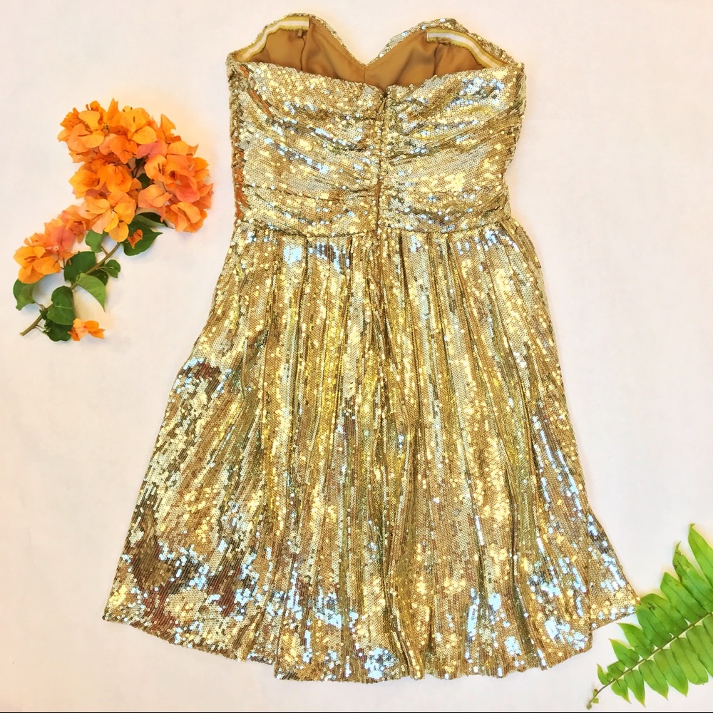 Badgley Mischka DaCruz Shimmer Mini Dress sz 2 - Picture 5 of 8